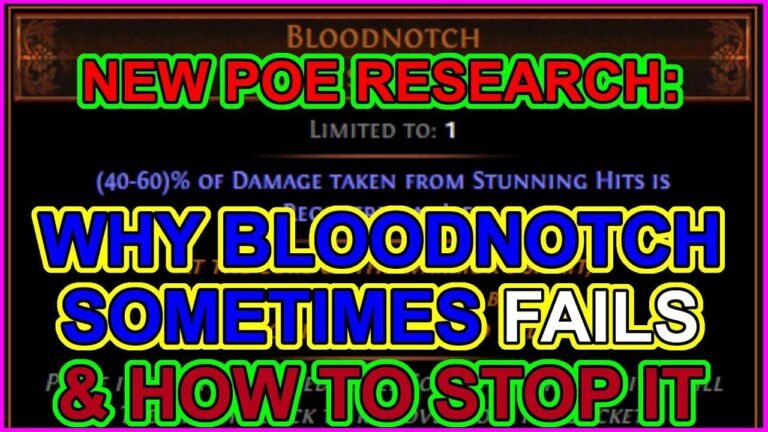New Findings – Understanding Why Bloodnotch & Immutable Force Occasionally Cease to Function – Path of Exile 3.23 POE