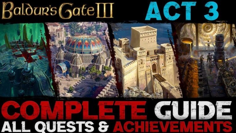 "Der ultimative Leitfaden für Baldur's Gate 3: Quests und Erfolge in Akt 3"