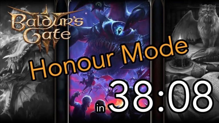 Baldur’s Gate 3 – Achieving Honour Mode in 38 minutes and 8 seconds.