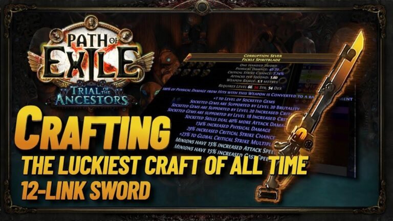 Crafting a 12-Link Sword in Path of Exile 3.22