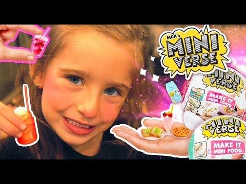Saritah Bebe creates mini food with Miniverse MGA’s – Fun stories for kids #miniverse