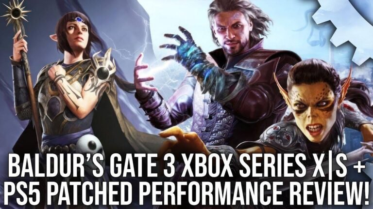 Review of Baldur’s Gate 3 performance after patches on Xbox Series X|S and PS5 by Digital Foundry.