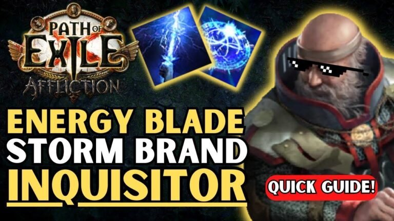 In this build guide for the Inquisitor in Path of Exile, we’ll delve into the Energy Blade Storm Brand. Learn how to amplify your affliction with this setup in patch 3.23.