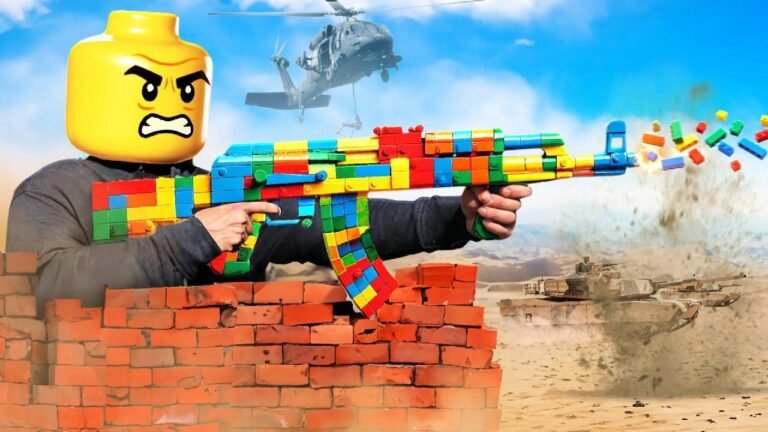 Ich kämpfte mit LEGO Waffen in einem erbitterten Krieg.