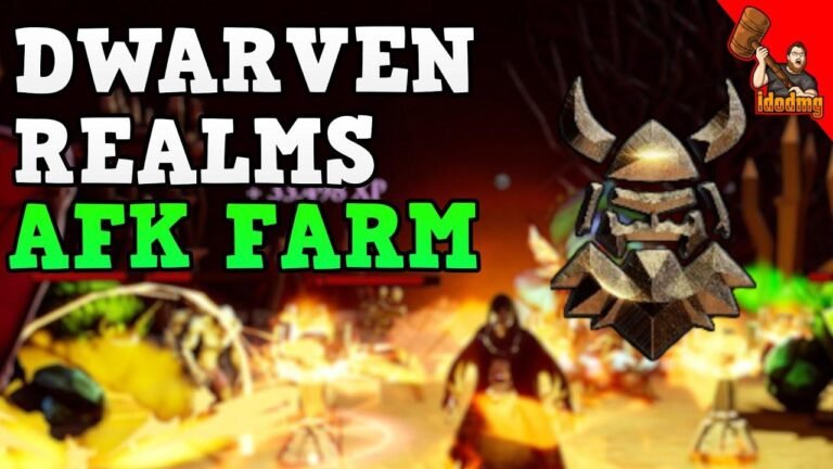 "Farming incredible affix in Dwarven Realms while AFK".