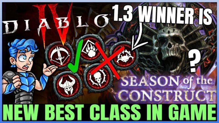 “Best Class to Play in Season 3 of Diablo 4 After Patch 1.3 – Class Tier List and Seneschal Rune Winners!”