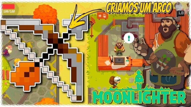 We make our living by selling very expensive items with Moonlighter gameplay in Portuguese.