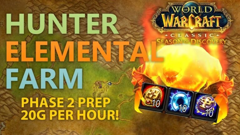 Prepare for Season 2 by farming Hunter Elemental and completing the Whirlwind Axe Quest. Get ready for Phase 2 with this Elemental farm!