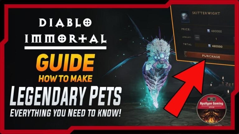 “Ultimate Guide on Creating Legendary Pets/Familiars for Diablo Immortal – All You Need to Understand”