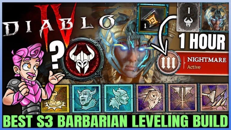 Discover the ultimate Barbarian leveling build for Season 3 in Diablo 4! Level up quickly from 1 to 70 with the best skills, Paragon gear, and guide.