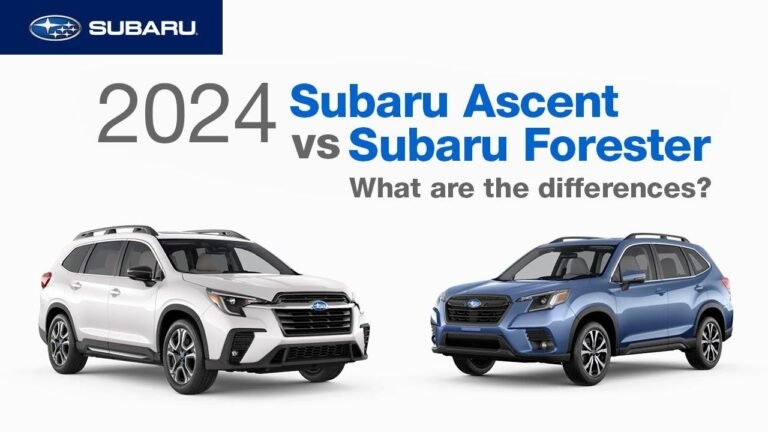 Was unterscheidet den Subaru Ascent 2024 vom Subaru Forester 2024? Erfahren Sie mehr über die Unterschiede zwischen diesen Modellen.