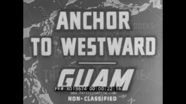 "ANCHOR TO THE WEST" Die Kampfbataillone des Zweiten Weltkriegs in Guam, auch bekannt als CBs oder Seabees, spielten eine entscheidende Rolle bei der Operation Forager. (XD13674)