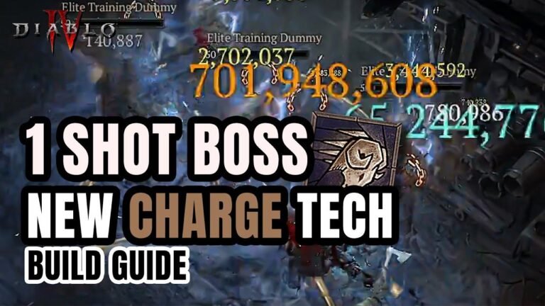 Insane New Charging Technology! Take Down Any Boss with 1 Shot – Season 3 Diablo 4 Barbarian Build Guide