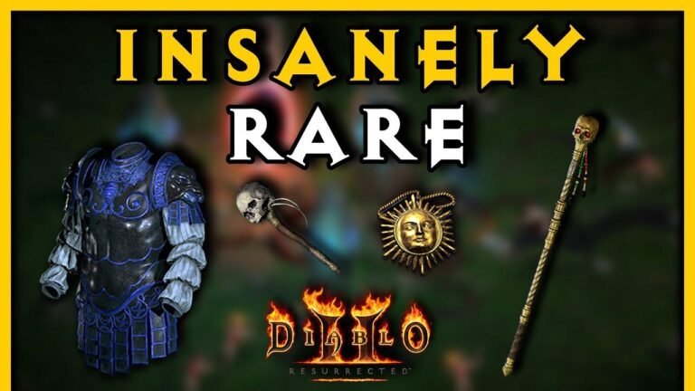 Discover the MOST UNIQUE items in the WHOLE game – Diablo 2 Resurrected! These are exceedingly rare and highly sought after by players.