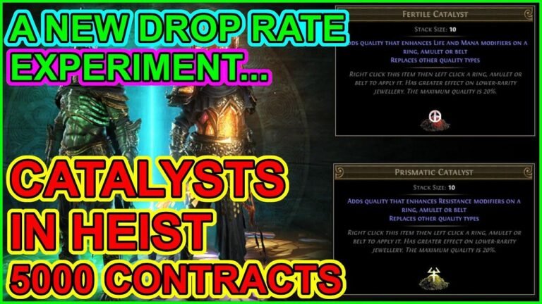 Path of Exile 3.23 – Are Prismatic and Fertile Catalysts Dropping in Heist? Gathering Drop Rate Data from Players!