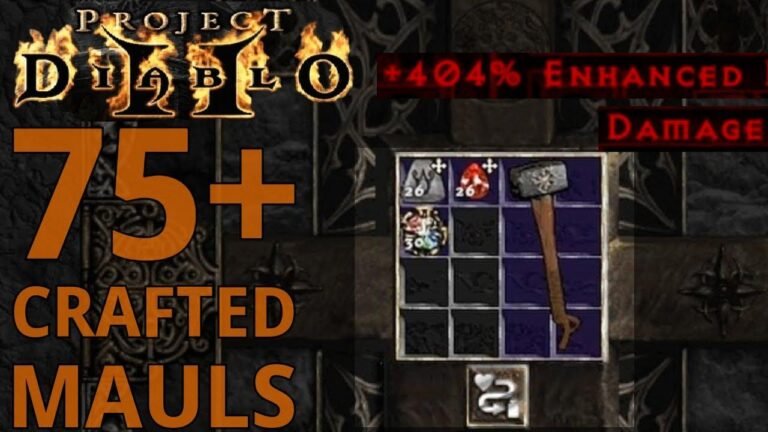 I slam the best 75+ Crafted ED Mauls in Project Diablo 2 (PD2).
