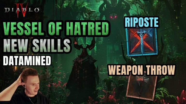 New skills have been datamined for all classes in Vessel of Hatred, the upcoming Diablo 4 game.