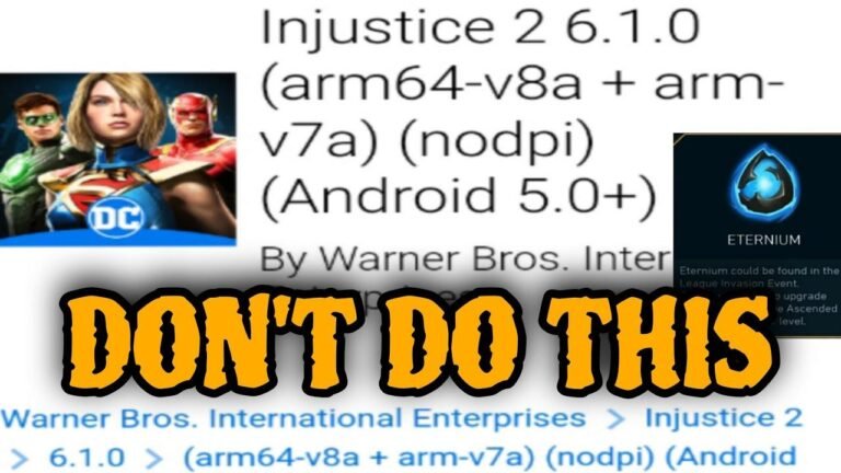 Statement from NRS on sideloading third-party Injustice 2 Mobile and Eternium: A user-friendly, informal message.