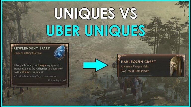 Diablo 4: How to Obtain Resplendent Sparks (Uniques vs Uber Uniques)