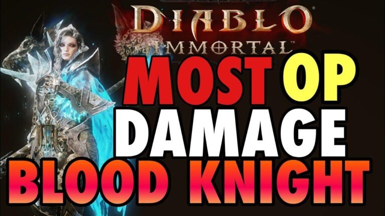 Unstoppable Blood Knight Build for Nonstop God Tier Damage! 2.2 Million+ Damage Per Second in Diablo Immortal.