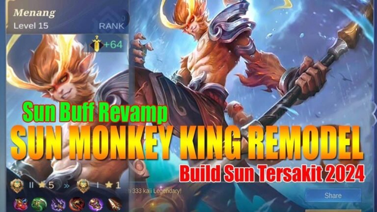 SUN MONKEY KING REMODELED AND BECOMES REALLY STRONG WITH DI BUFF, Check Out Sun’s 2024 Emblem Set and Build Remodel | MLBB