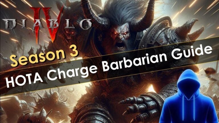 Anleitung zu Diablo 4 Saison 3 HOTA Charge Barbarian Build