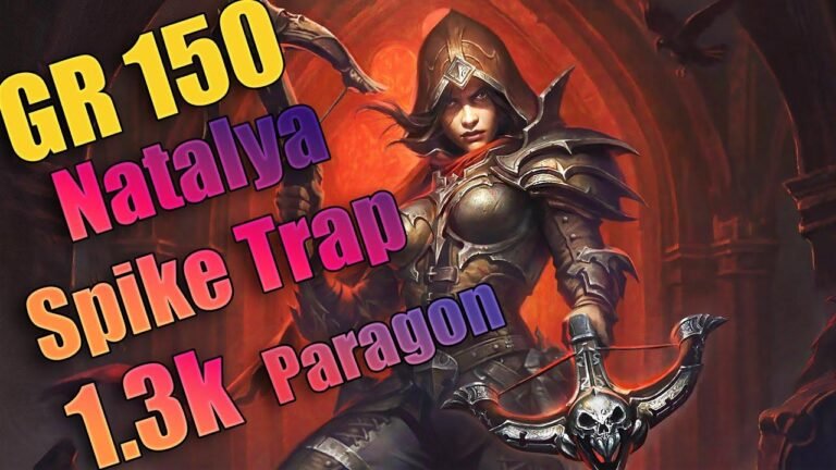 Diablo 3 Season 30 – Natalya’s Spike Trap Demon Hunter Greater Rift 150 (Solo Self-Found, 1,300 Paragon)