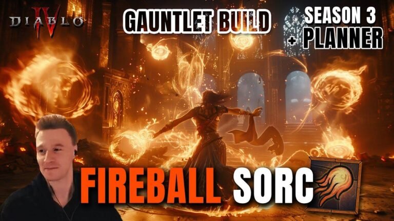 New guide for Season 3 of Diablo 4: Bouncing Fireball Sorc obliterates all! Easy to follow build for maximum destruction.