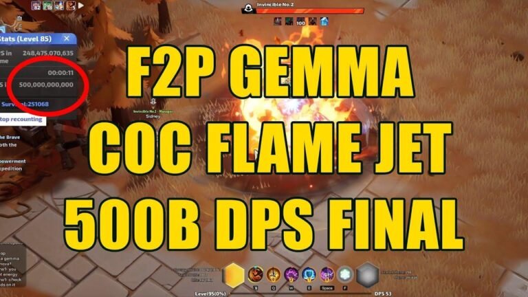 Newly Improved T8 BUILD for Flame Jet Frost-Fire Gemma on PCOC, achieving over 500 billion DPS with TLI SS3.
