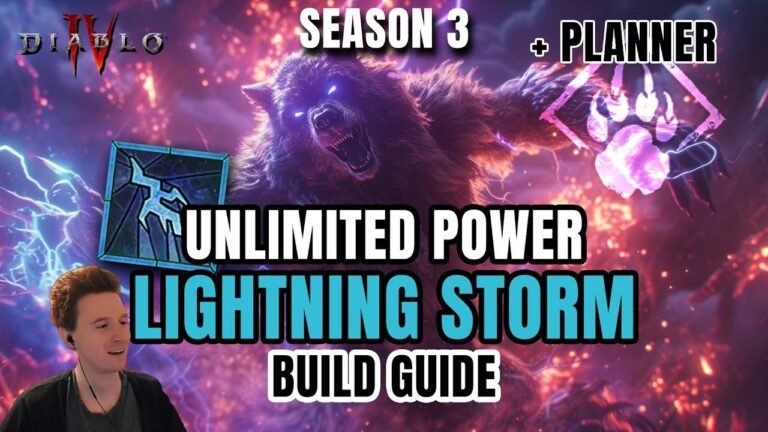 Unleash Your Might! Season 3 Diablo 4 Lightning Storm Druid Build Guide for Ultimate Power!