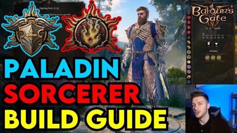 Baldur's Gate 3 Paladin / Sorcerer Build Guide für OP SORCADIN. Erfahren Sie, wie Sie Ihren Charakter für maximale Leistung und Vielseitigkeit zu optimieren.