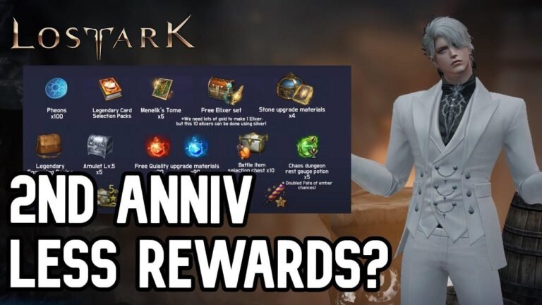 Comparing Rewards to KR Shows Less… 2nd Anniversary Rewards for Lost Ark