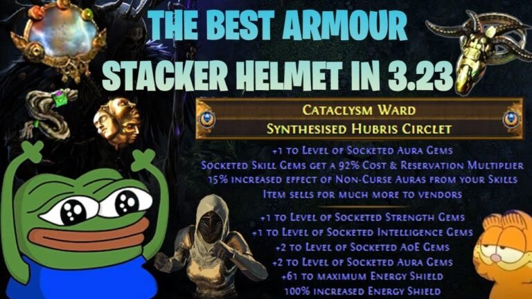 Crafting the top-rated armor stacking helmet in Affliction League – Path of Exile version 3.23 -Mirror