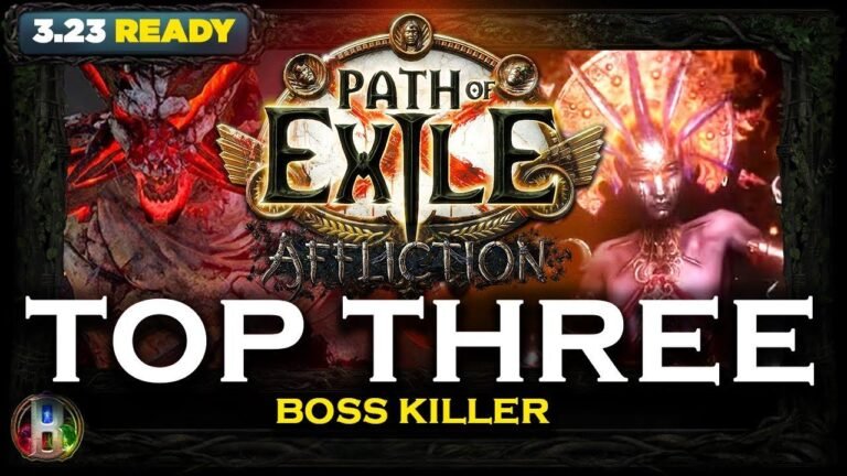 Top 3 Boss Killer Builds for Path of Exile 3.23 in the Affliction League. These builds are perfect for taking down tough bosses.