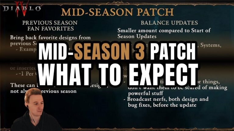 Macht euch bereit für den Mid-Season-3-Patch! Finden Sie heraus, was Sie in Diablo 4 erwartet.