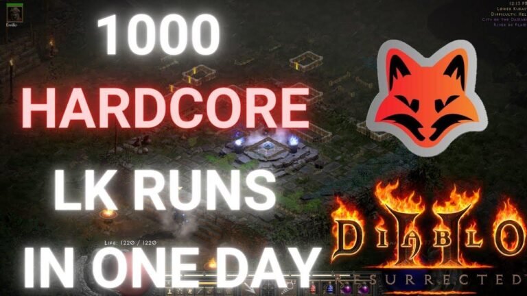 I completed 1000 Lower Kurast runs in a single day in Diablo 2 Resurrected.