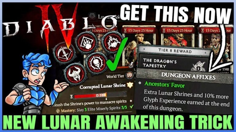 Caution: New Lunar Awakening Shrine in Diablo 4 is Malfunctioning – Speedy Level 21 Glyphs & Guide to New Equipment!