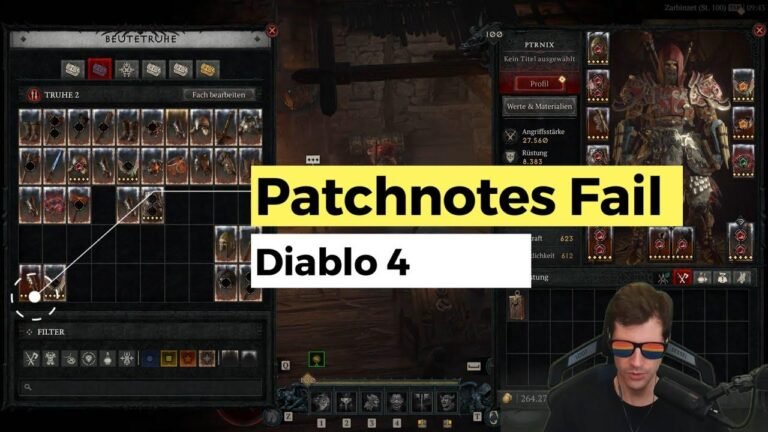 Diablo 4 - Gemeinschaft ignoriert: Wie die Patch Notes in die falsche Richtung führen.