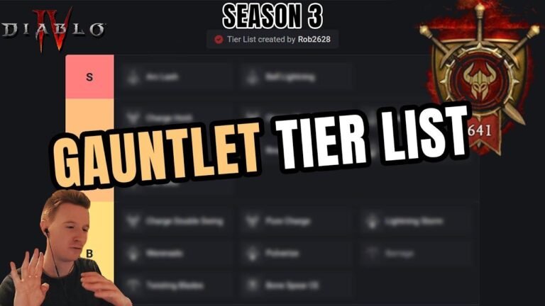Top Gauntlet Builds for Every Class in Season 3 of Diablo 4: A Comprehensive Tier List