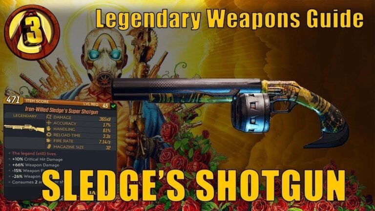 Guide and Review for Farming the Legendary Weapon Sledge’s Shotgun in Borderlands 3