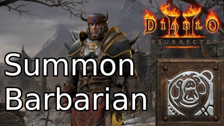 Summon Barbarian in Diablo 2 for Hardcore mode and New Game Plus.