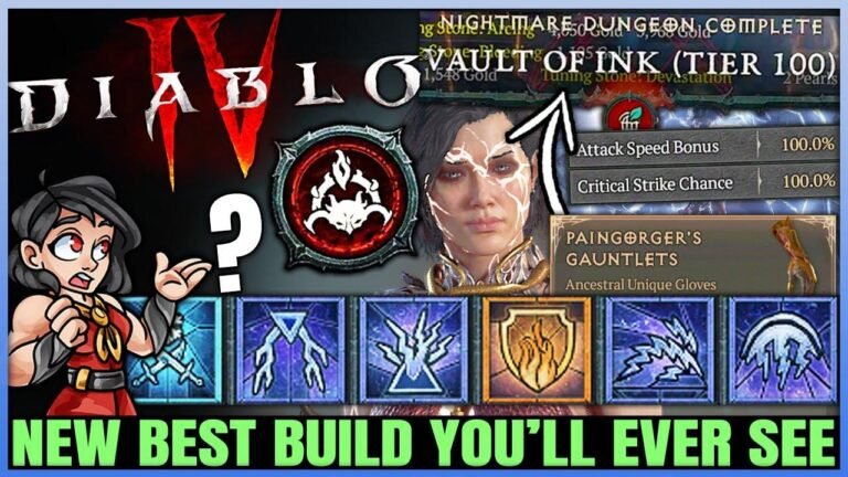 Discover the Ultimate Sorcerer Build for Diablo 4 – Unleash Infinite Damage and Super Speed with a New Unique Combo – Step-by-Step Guide!