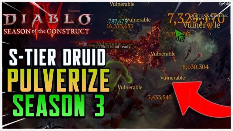 Schau dir unseren Season 3 Guide für das Diablo 4 Druiden Überwältigen-Pulverisieren Build an! Einfach zu verstehen und für SEO optimiert.