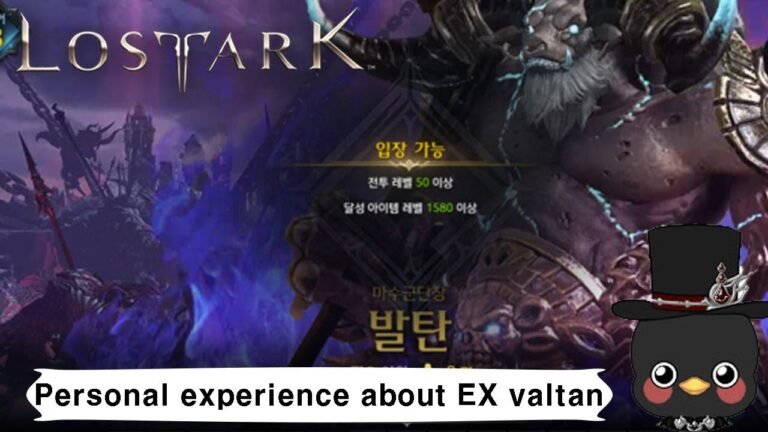 The information about Extreme Valtan in Lost Ark is based on my personal recollections.