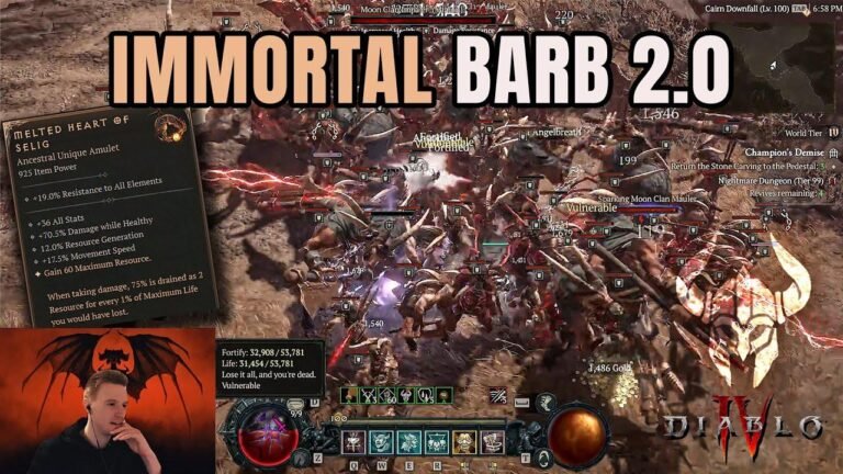 Immortal Barb 2.0 is back to being unkillable in Season 3 of Diablo 4!