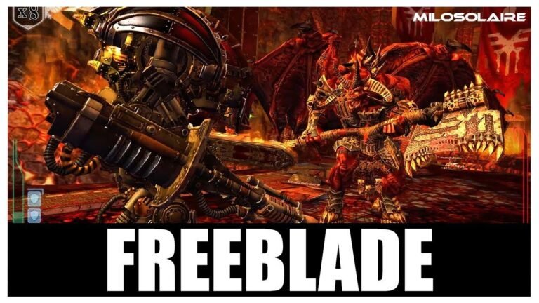 Sicher, hier ist der umgeschriebene Text: "Erleben Sie die gesamte Kampagne von Warhammer 40.000: Freeblade.