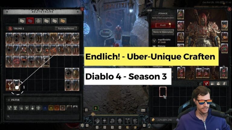 Endlich! In Diablo 4 können jetzt Uber-Uniques hergestellt werden!