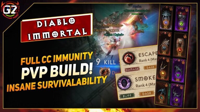 Sicher, hier ist die umgeschriebene Version: "Unaufhaltsame Immunität & Wahnsinnige Geschwindigkeit Build | Abschied von Crowd Control Assaults | Diablo Immortal