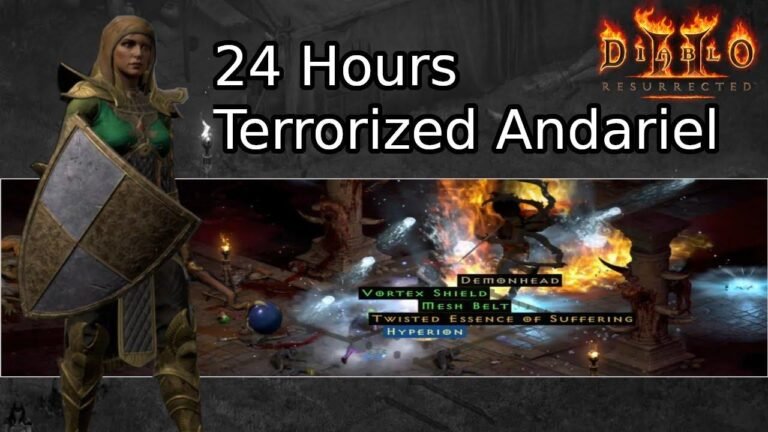 Фарминг Андариэля в Diablo 2 в течение 24 часов (хардкор, ужасающий)