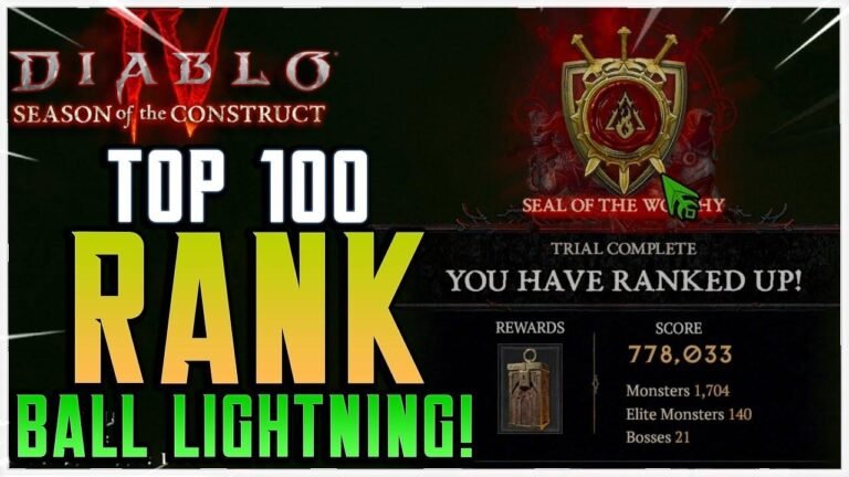 Diablo 4 Season 3: Top 100 Gauntlet Sorc Run mit Kugelblitz